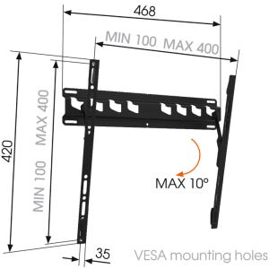 Suport de perete LCD Vogel&#39;s MA 3010, 32-65", înclinat MA 3010