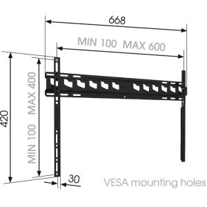 MA4000 Suport fix Vogel&#39;s pentru TV 40-80" MA 4000