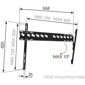 Suport înclinat Vogel&#39;s MA 4010 pentru televizor 40-80" MA 4010