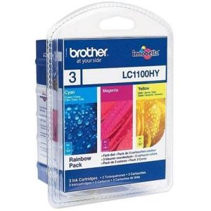 Cartuş Brother LC1100HY RBWBP, CMY, pachet de trei, multipack, original