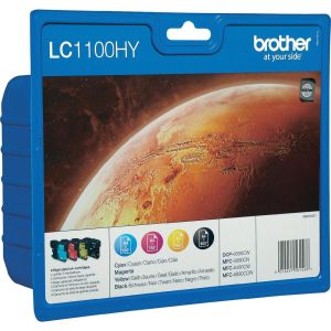 Cartuş Brother LC1100HY VALBP, CMYK, pachet de patru, multipack, original