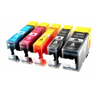 Cartuş Canon CLI-521 CMYK, PGI-520, pachet de cinci, multipack, alternativ