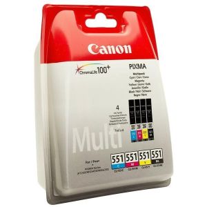 Cartuş Canon CLI-551, CMYK, 6509B015, 4-pack, multipack, original