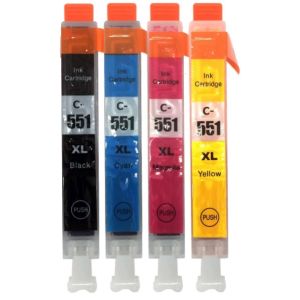 Cartuş Canon CLI-551 XL, CMYK, 4-pack, multipack, alternativ