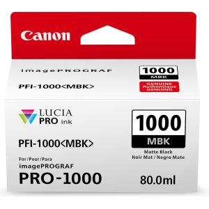 Cartuş Canon PFI-1000MBK, negru mat (matte black), original