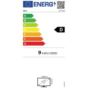 Dell / E1715S / 17.0 "/ TN / 1280x1024 / 60 Hz / 5 ms / Negru / 3RNBD 210-AEUS