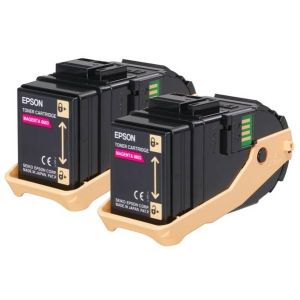 Toner Epson C13S050607 (C9300), pachet de două, purpuriu (magenta), original