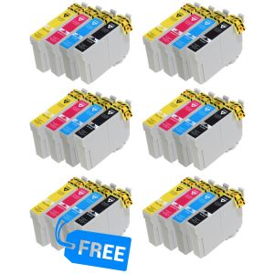 Cartuş 5 x Epson T0715, CMYK + T0715 CMYK GRATUIT, multipack, alternativ