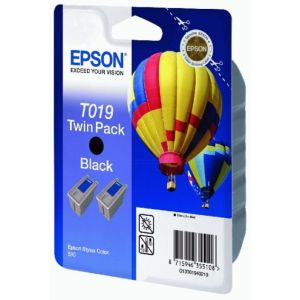 Cartuş Epson T019, pachet de două, negru (black), original