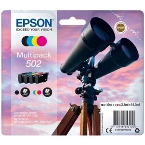 Cartuş Epson 502, C13T02V64010, CMYK, pachet de patru, multipack, original