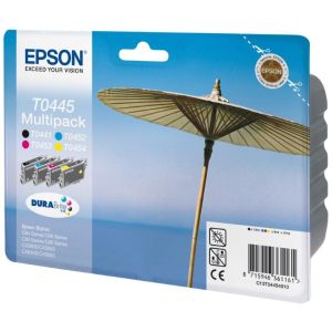 Cartuş Epson T0445, CMYK, pachet de patru, multipack, original