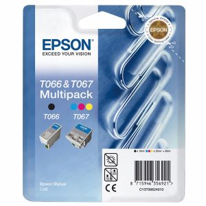 Cartuş Epson T066 + T067, pachet de două, multipack, original