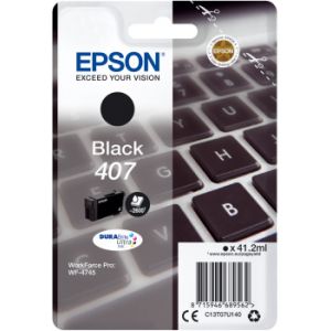 Cartuş Epson 407, T07U1, C13T07U140, negru (black), original