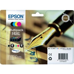 Cartuş Epson T1636 (16XL), CMYK, pachet de patru, multipack, original