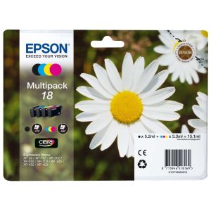 Cartuş Epson T1806 (18), CMYK, pachet de patru, multipack, original