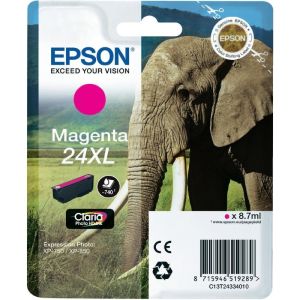 Cartuş Epson T2433 (24XL), purpuriu (magenta), original