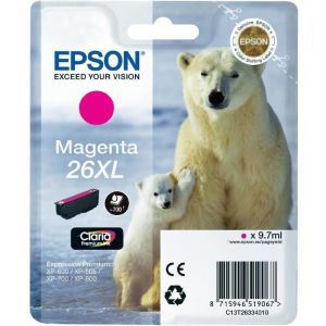 Cartuş Epson T2633 (26XL), purpuriu (magenta), original