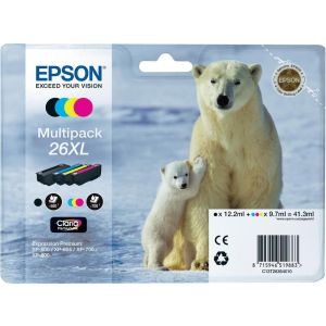 Cartuş Epson T2636 (26XL), CMYK, pachet de patru, multipack, original