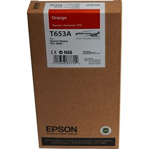 Cartuş Epson T653A, portocalie (orange), original