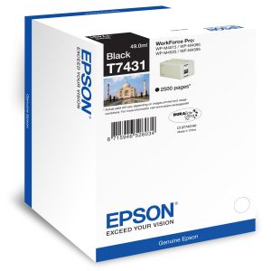 Cartuş Epson T7431, negru (black), original