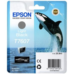 Cartuş Epson T7607, negru deschis (light black), original