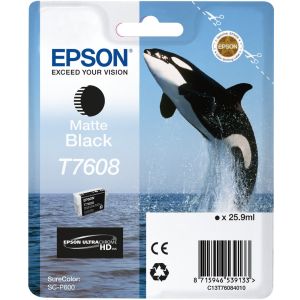 Cartuş Epson T7608, negru mat (matte black), original