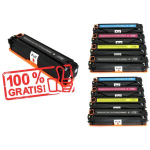 Toner 2 x HP CB540A, CB541A, CB542A, CB543A (125A) + CB540A GRATUIT, multipack, alternativ