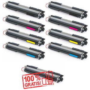 Toner 2 x HP CE310A, CE311A, CE312A, CE313A (126A) + CE310A GRATUIT, multipack, alternativ