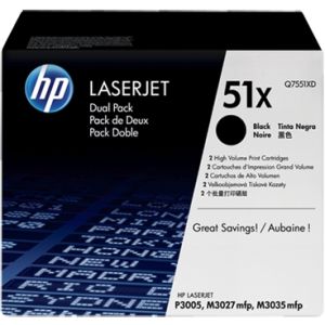 Toner HP Q7551XD (51X), pachet de două, negru (black), original