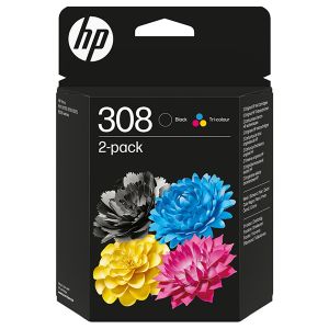 Cartuş HP 308, 6L6S6UE, CMYK, 2-pack, multipack, original