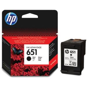 Cartuş HP 651 (C2P10AE), negru (black), original