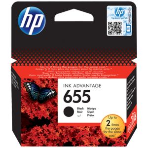 Cartuş HP 655 (CZ109AE), negru (black), original