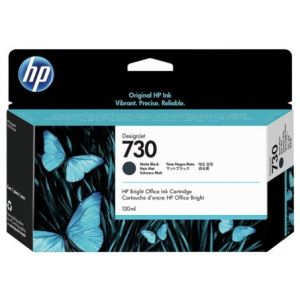 Cartuş HP 730, P2V65A, negru mat (matte black), original