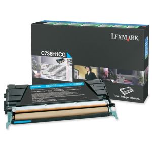 Toner Lexmark C736H1CG (C736, X736, X738), azuriu (cyan), original