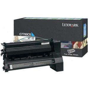 Toner Lexmark C7700CS (C770), azuriu (cyan), original