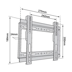 Suport de perete TV TB TB-250 până la 42", 40kg max VESA 200x200 TB-250