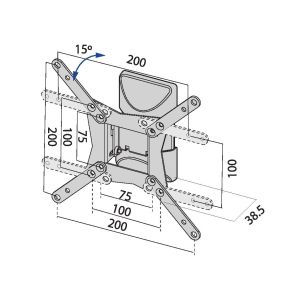 Suport de perete TV TB TB-152 până la 42", 20kg max VESA 200x200 TB-152