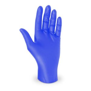 Mănuși de unică folosință, nitril, fără pudră, albastre mari. 7/S (100 buc);
