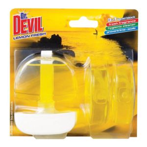 dr. Gel de toaletă suspendat Devil 3 x 55 ml - Lemon Fresh