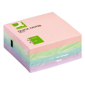 Bloc cub Q-CONNECT, 76x76 mm, 400 l, pastel