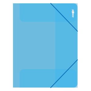 Hartă de bază cu bandă de cauciuc PP/A4, transparent/albastru