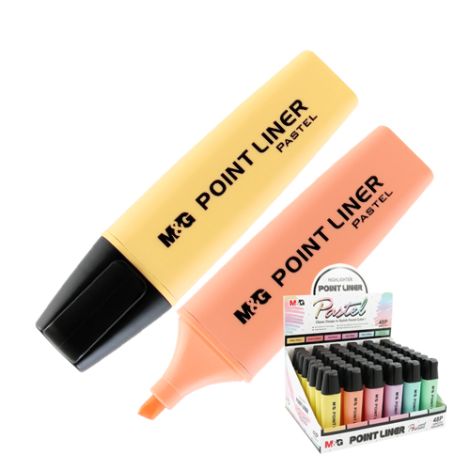 Highlighter M&G Point Liner Pastel, amestec de culori