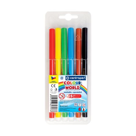 Markere - CENTROPEN 7550 Color World - set 6 buc