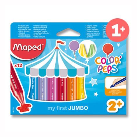 Sfeșnice triunghiulare MAPED Jumbo "COLOR`PEPS", 12 buc