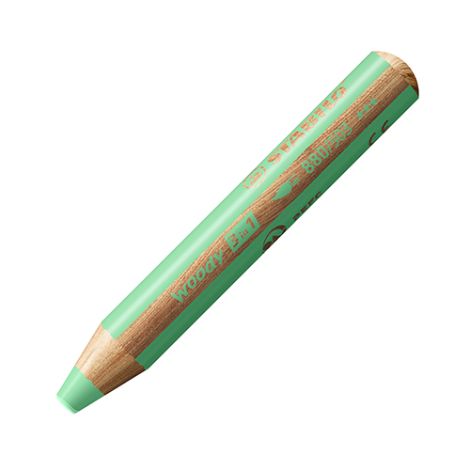 Pictor, creion și pix cu ceară - STABILO woody 3 în 1 - verde pastel