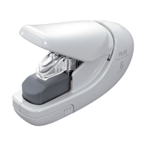 Stapler PLUS Paper Clinch mini SL-106AB (pentru 6 coli), alb