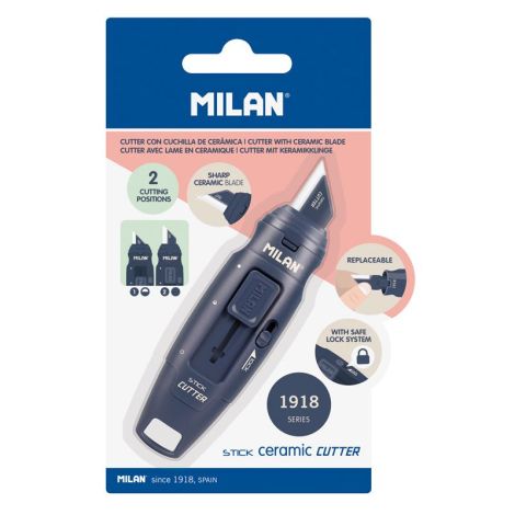 Cutit taietor MILAN Stick lama ceramica, albastru