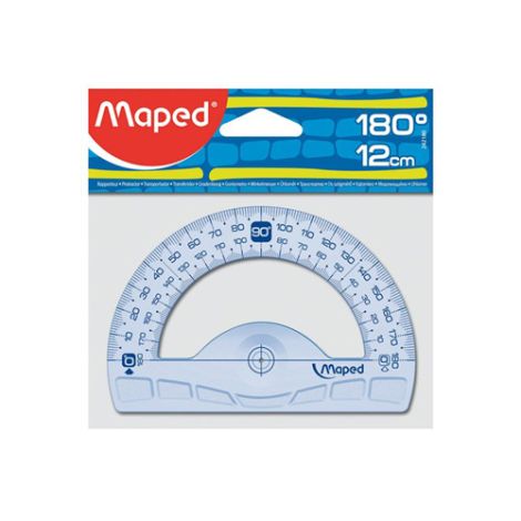 Raportor MAPED "GRAFIC" 180°, plastic, 12 cm