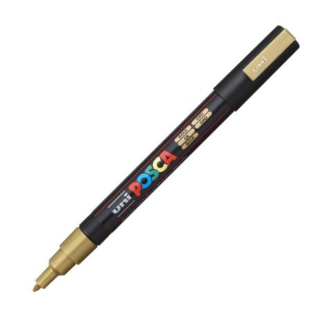 Marker decorativ, 0,9-1,3 mm, UNI "Posca", auriu