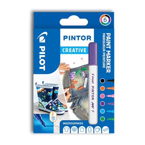 Marker decorativ PILOT "Pintor Creative", set de 6 buc., varf F